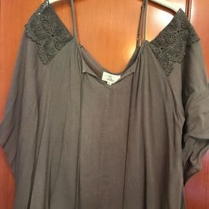 Gauze and lace top